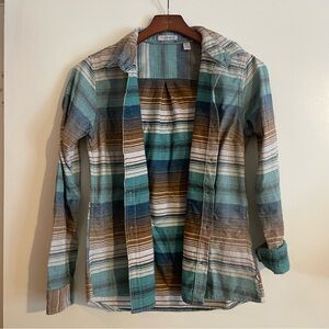 Toad&Co Flannel Women small plaid organic cotton